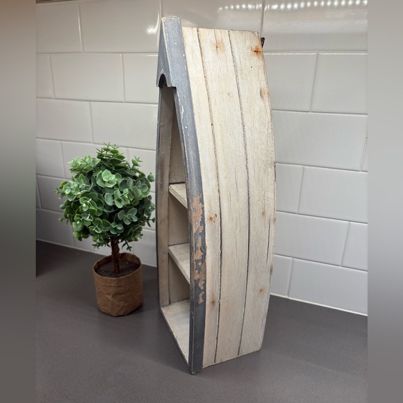Antique Wooden Boat Shelf - Picture 3 of 4